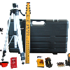 Manual leveling rotary laser level pro kit with Grade rod, laser detector, tripod and more
